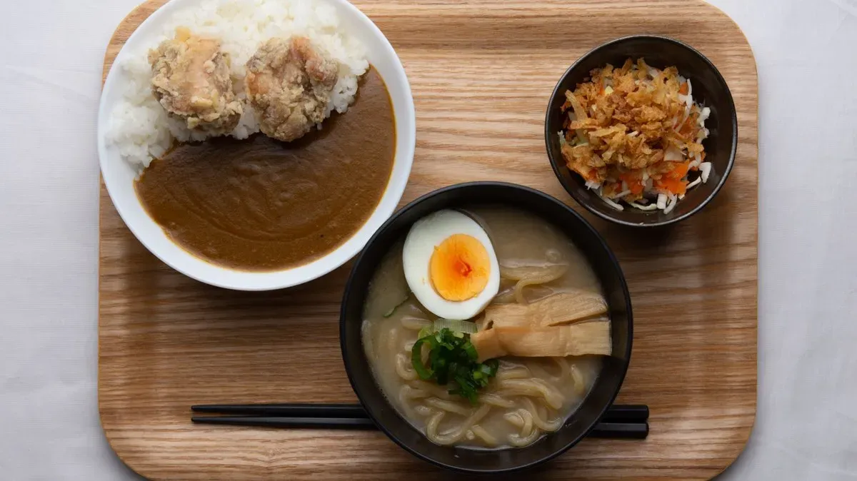 2-Mini - Spicy Miso Ramen & Mini - Karaage Curry