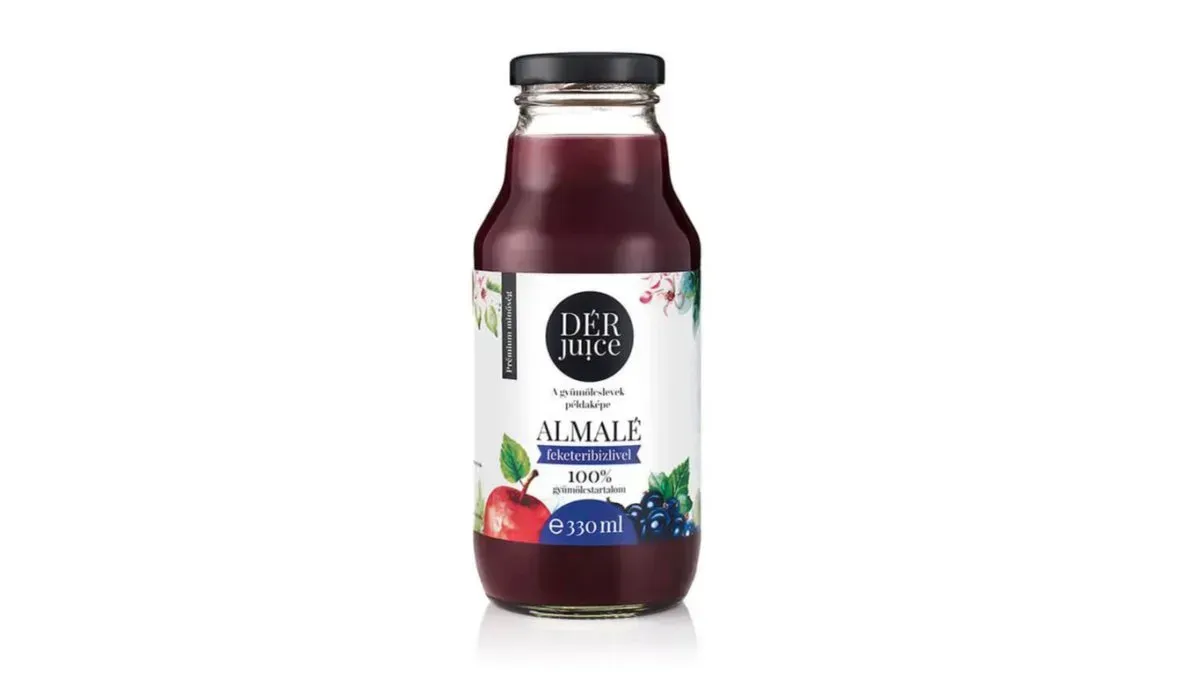 DÉR JUICE FEKETERIBIZLI-ALMALÉ 100% 0,33L