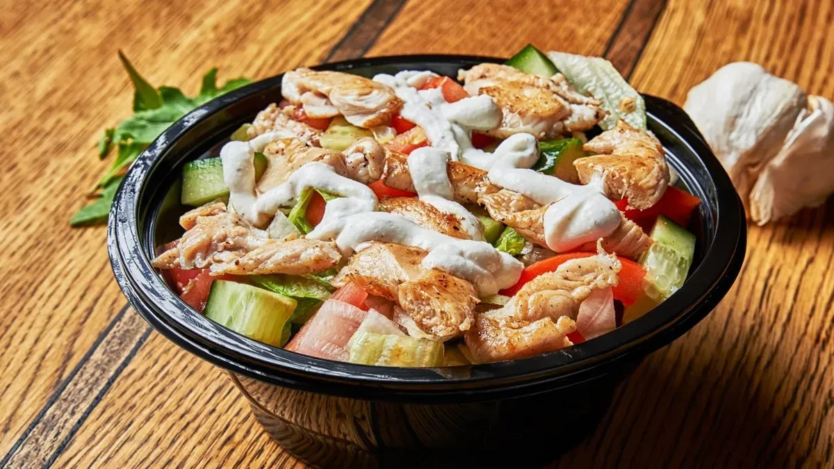 Fitness saláta joghurt öntettel