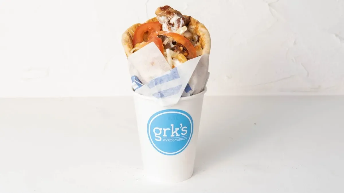 Souvlaki Pita + Görög Ásványvíz