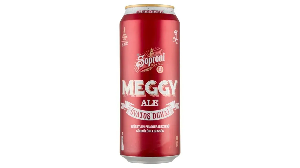 Soproni Óvatos Duhaj Meggy Ale szűretlen felsőerjesztésű sörkülönlegesség 4% 0,5 l doboz
