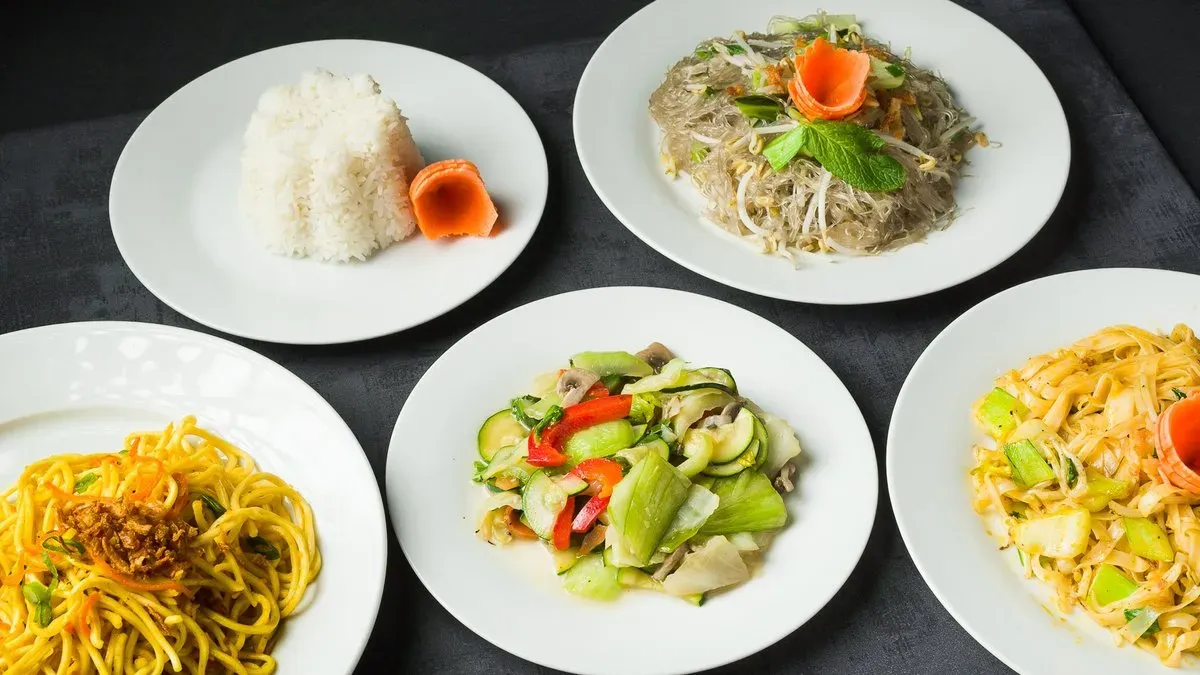 Pho xao wok rizstészta köret 🌱
