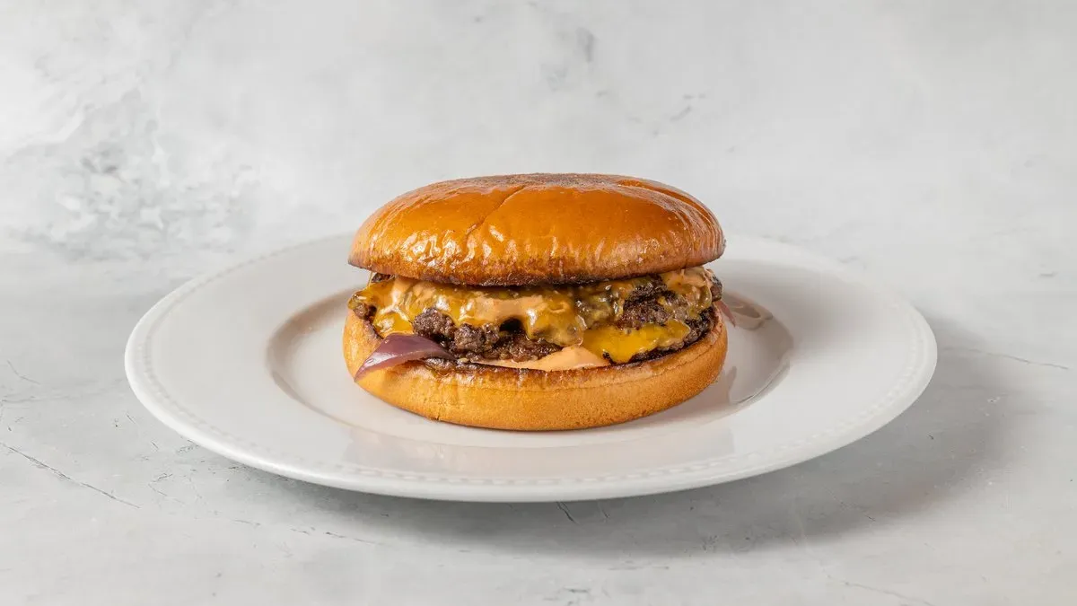 Double smashed beef burger