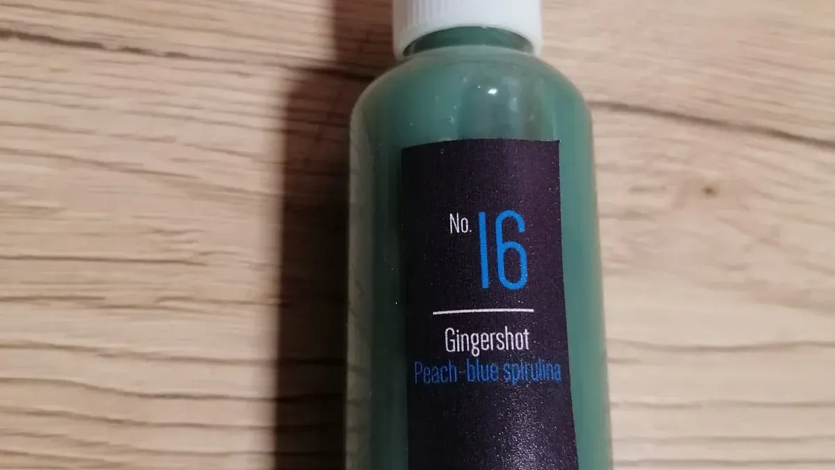 Ginger shot- Barack-kék spirulina