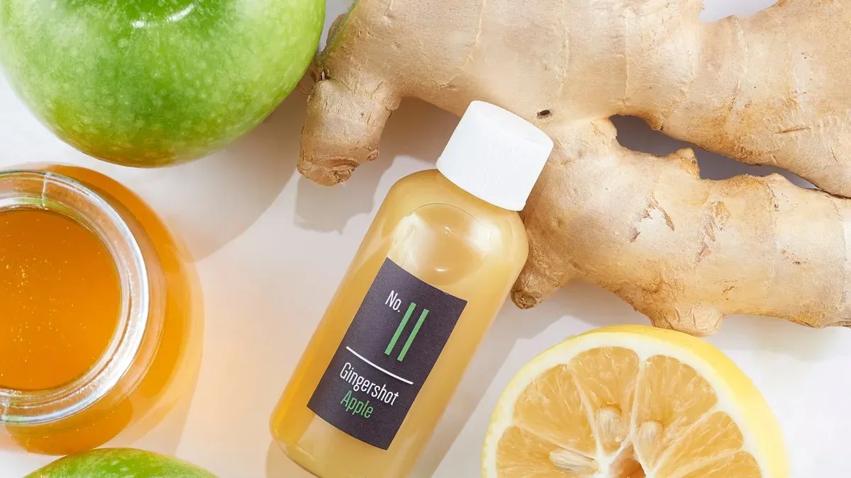 Zöldalmás ginger shot