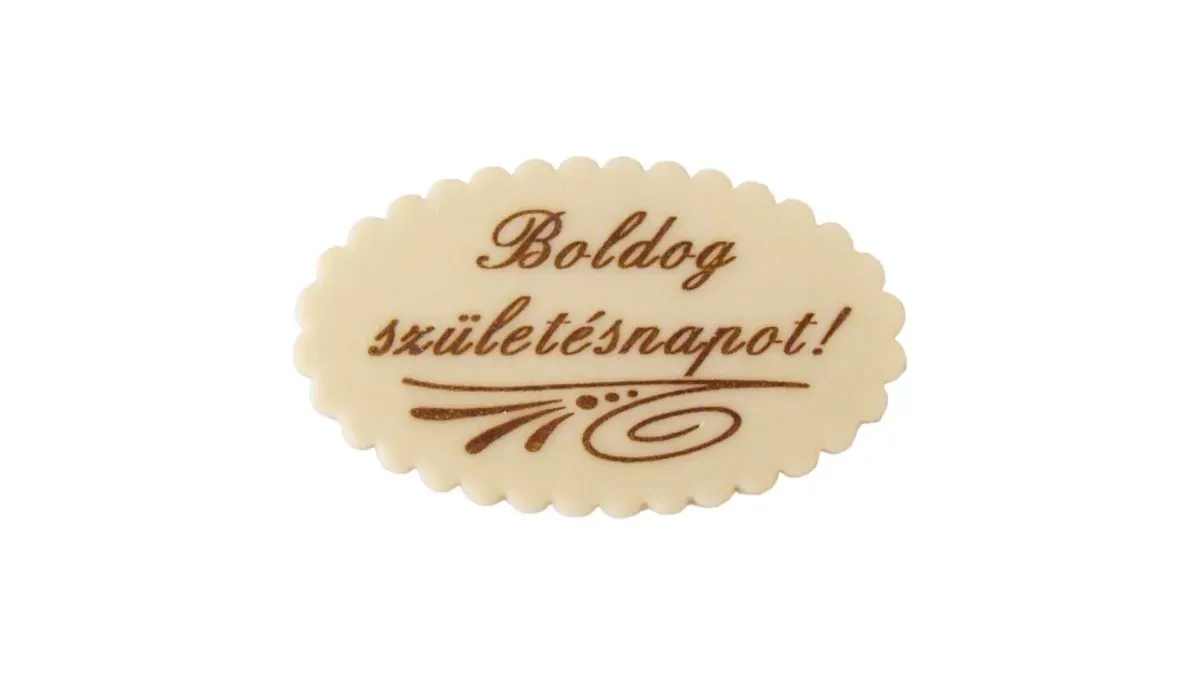 "Boldog születésnapot" marcipántábla
