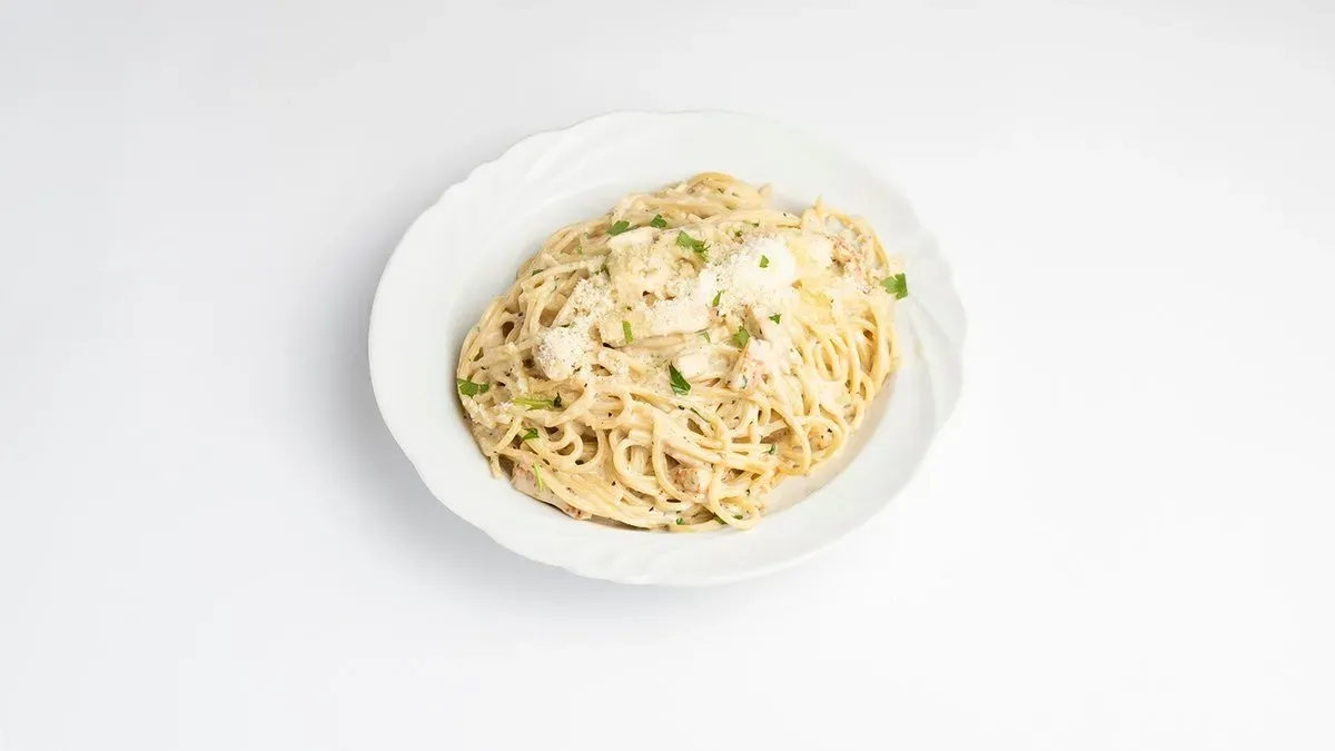 Tejszínes csirkés spaghetti
