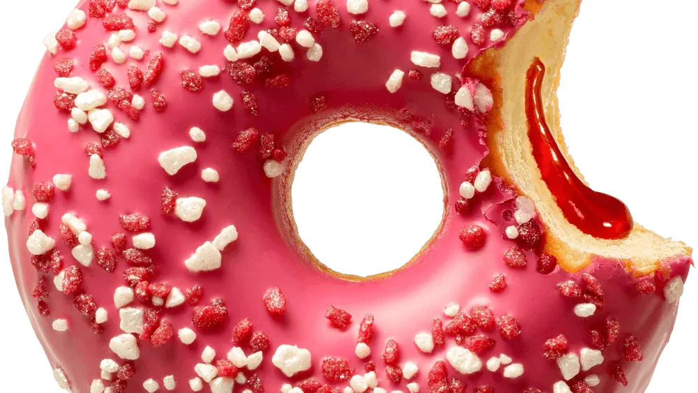 Merry Berry epertöltelékes, marcipándíszítéses fánk
