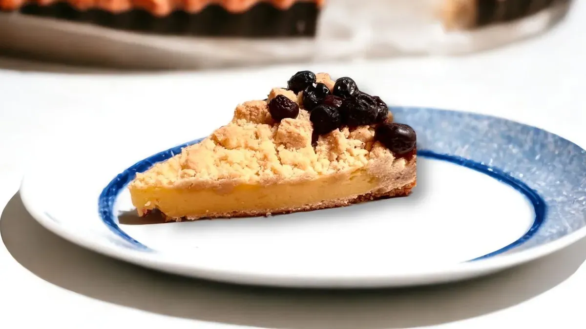 Áfonyás crumble pite