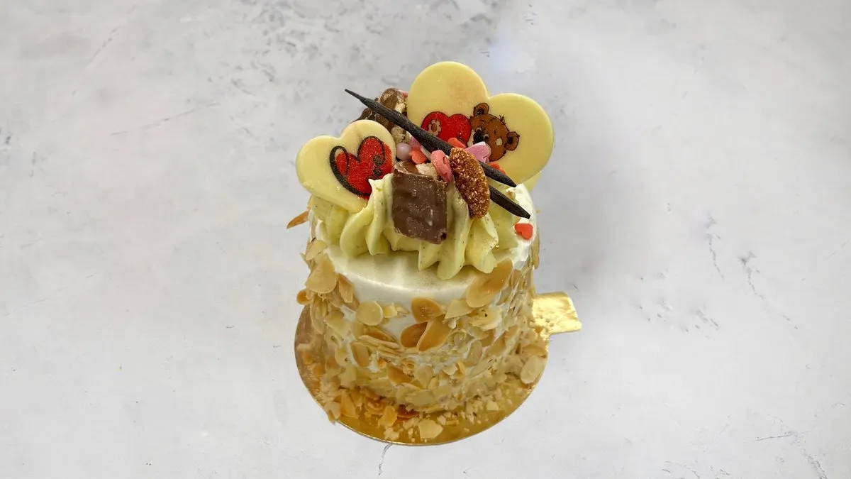 Karamell - vanília - pirított mandula mini torta