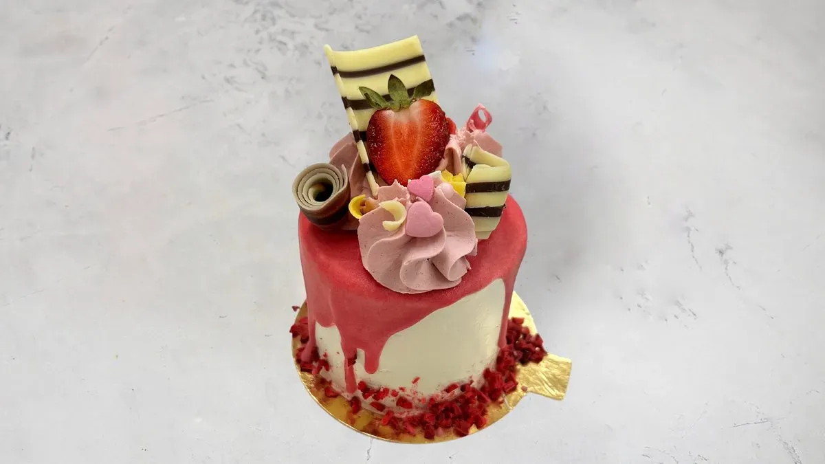 Málnás fehércsokis mini torta