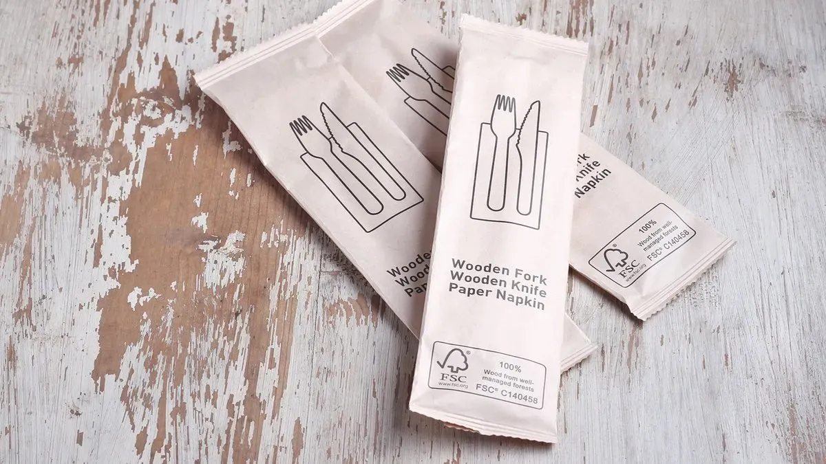 Knife - Fork - Napkin set (1 pc)