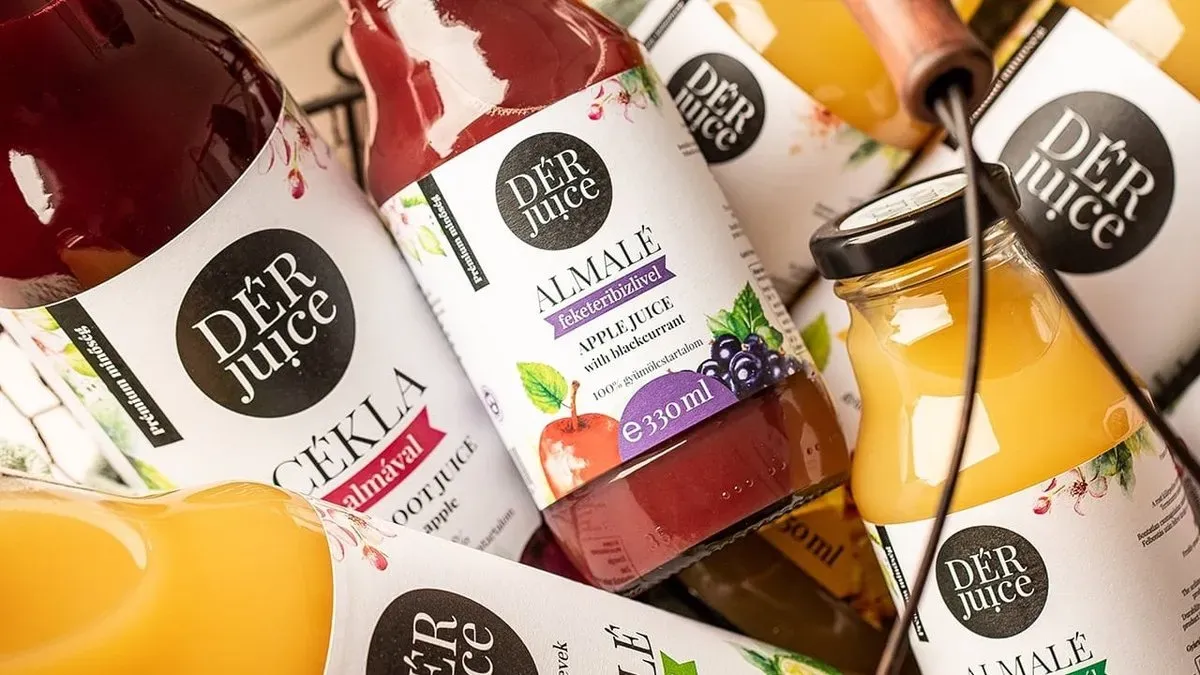 Dér Juice - alma - mangó, 0,33l