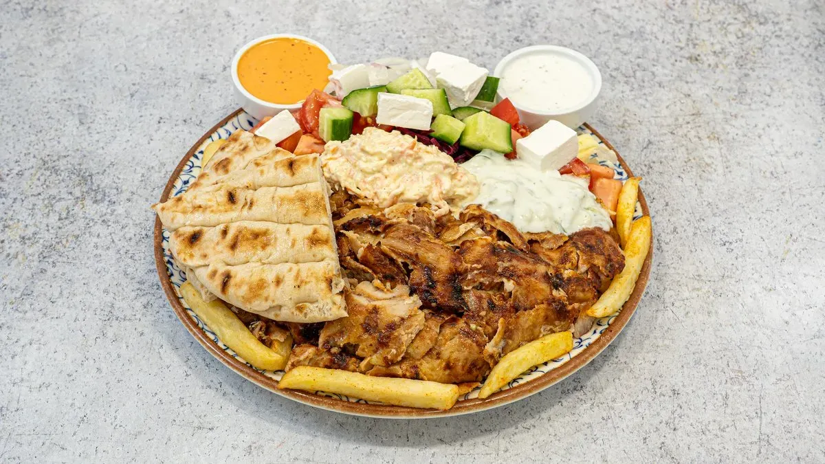 Görög gyros tál
