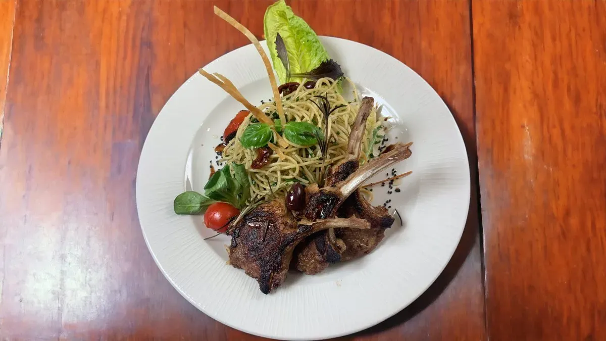 Roast rack of lamb