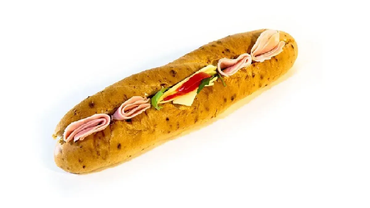 Hagymás bagett sonkás