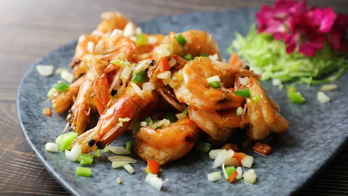504.Fokhagymás vajas királyrák/Roasted prawn with butter and garic