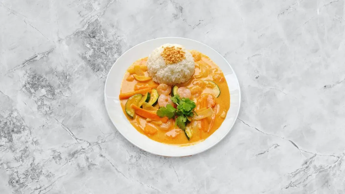 Curry rák rizzsel
