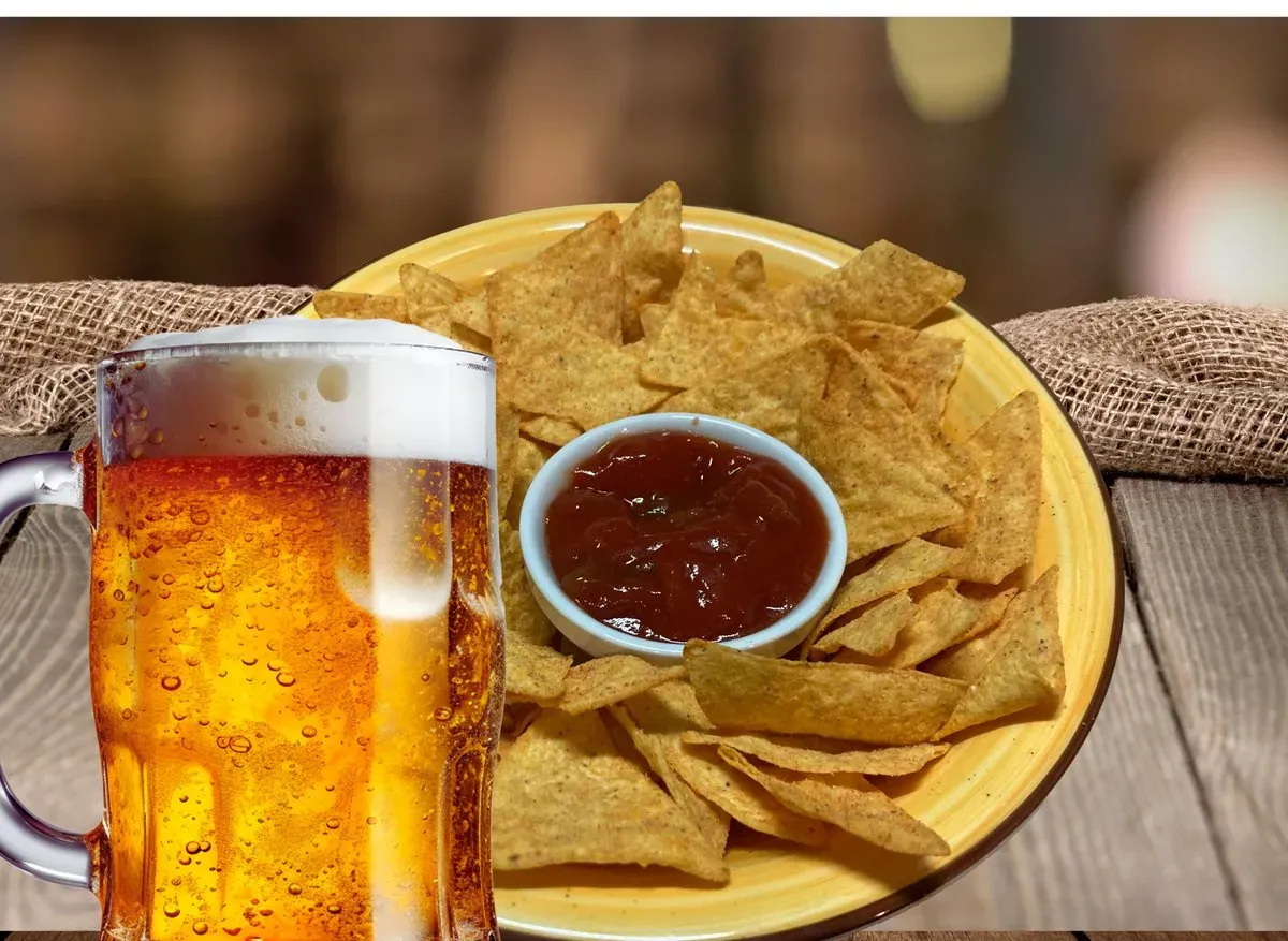 Sós nachos + 1 l kézműves sör