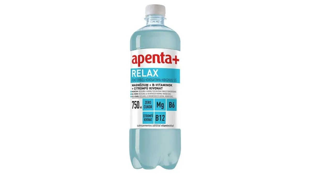 Apenta+ Relax feketeribizli-vörösáfonya-hibiszkusz ízű szénsavmentes üdítőital