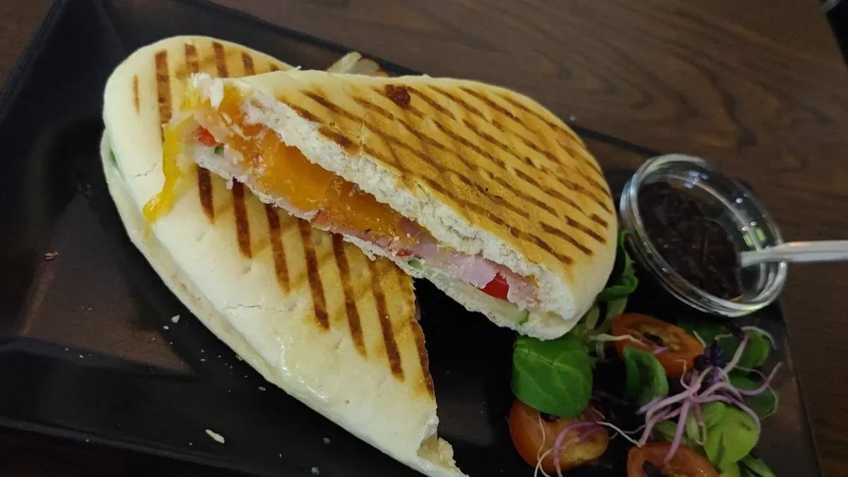 Ham & Cheddar panini