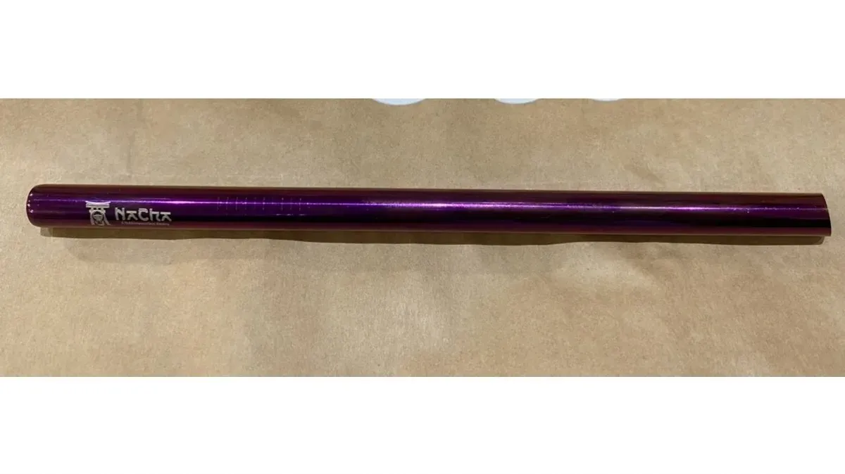 Purple metal straw