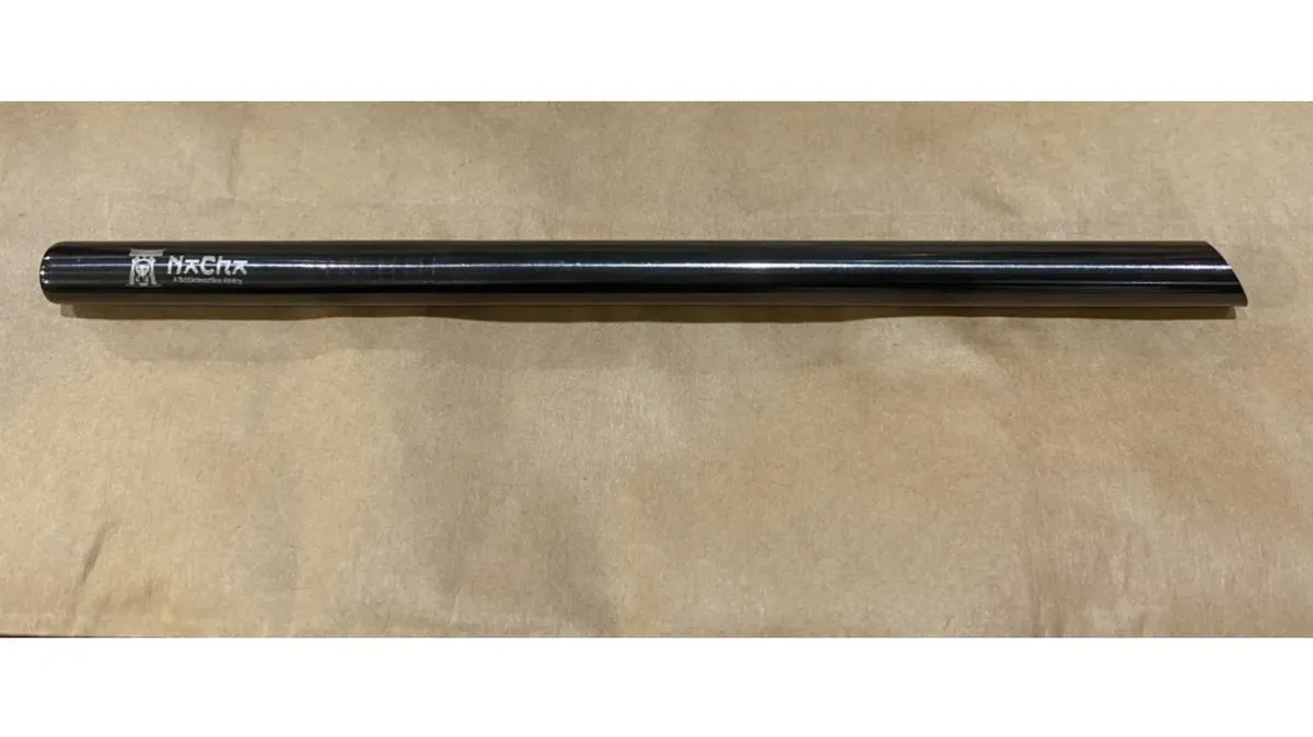 Black metal straw