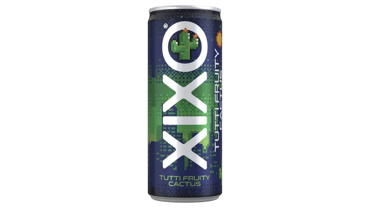 XIXO kaktuszfüge-, kiwi- és tuttifruttiízű, koffeinmentes, vitaminozott, szénsavas üdítőital 250 ml