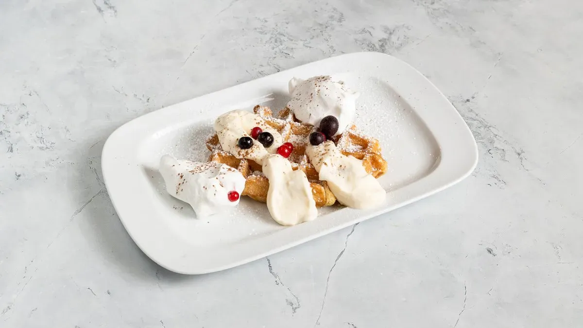 Vaníliás gyümölcsös Waffel