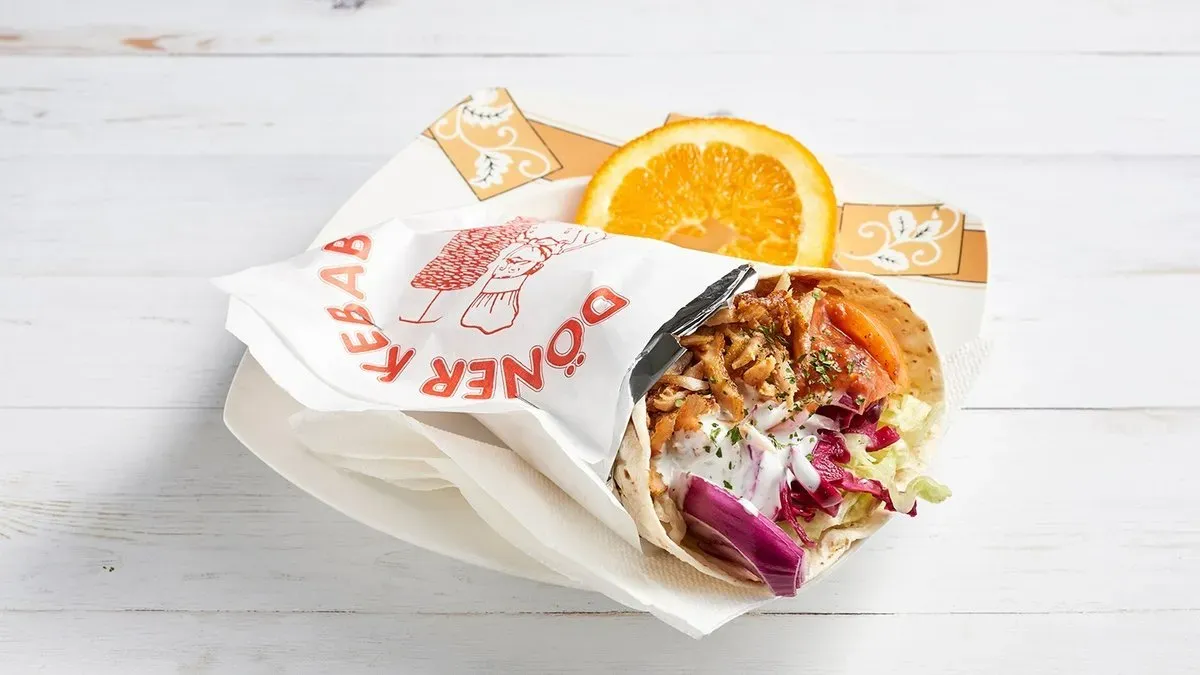 Gyros tortillában dupla adag hússal