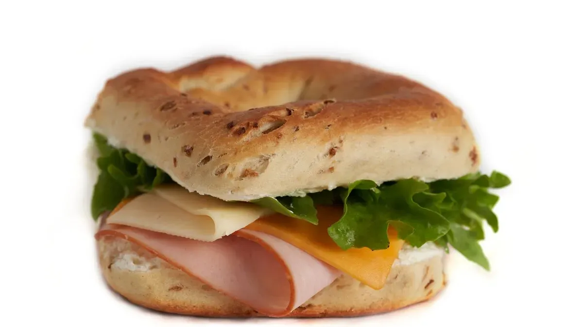 XL Ham & cheese bagel - Sonkás sajtos kézműves kocka bagel