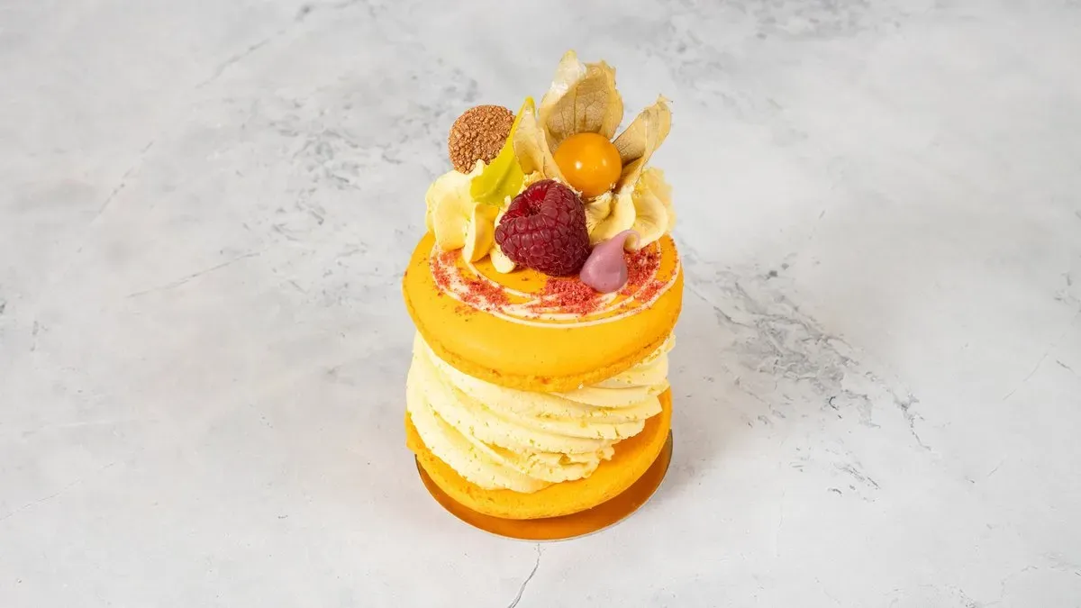 Mangó - maracuja óriás macaron