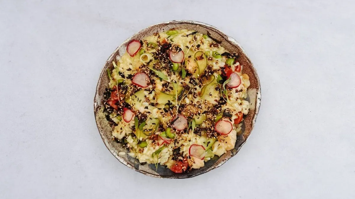 Risotto z łososiem