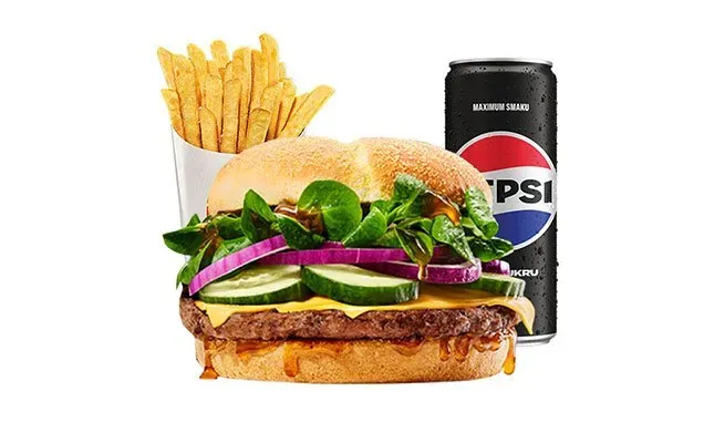 TeriyaKing Beef Burger Zestaw