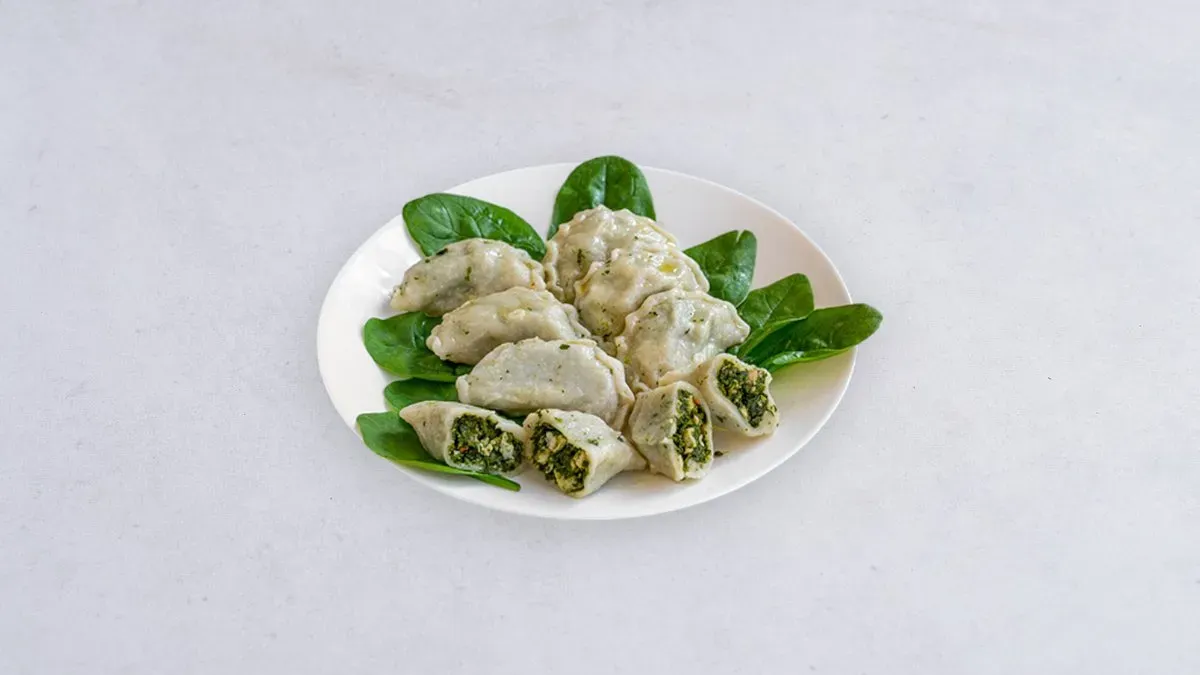 Pierogi z szpinakiem i kurczakiem