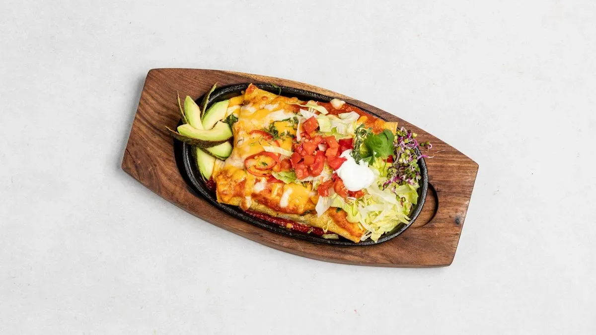 Enchilada chilli sin carne