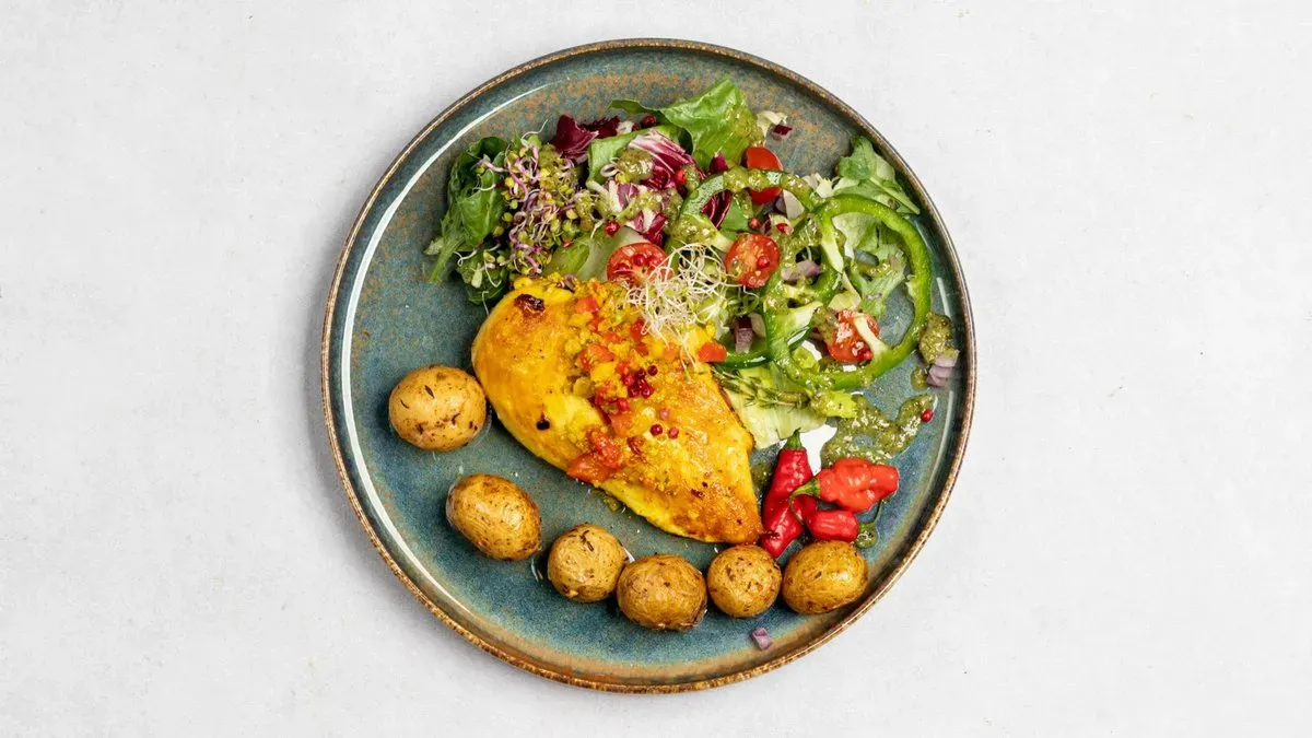 Pechuga con salsa mojito