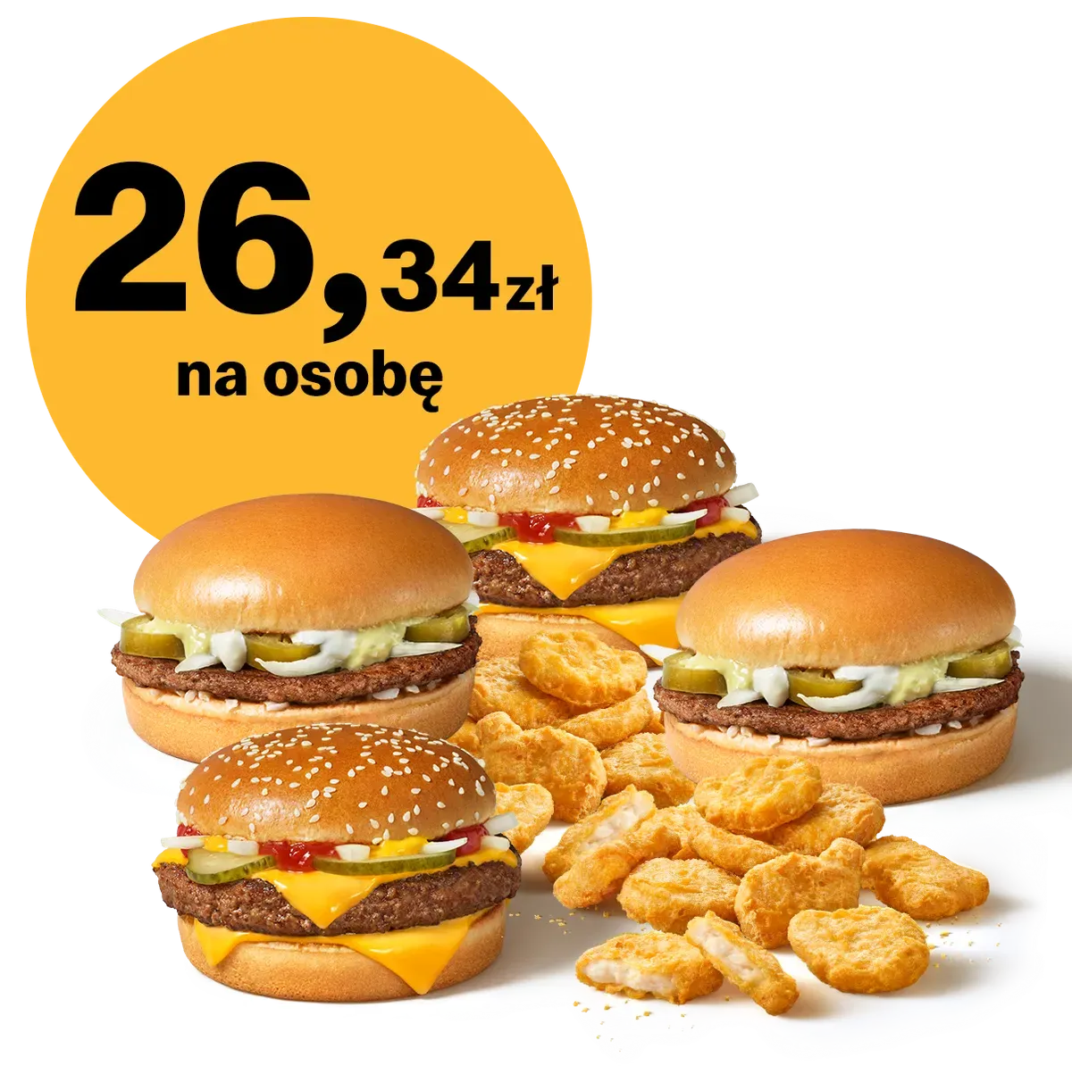 McNuggets® 20szt. + 2x Jalapeño Burger + 2x McRoyal®