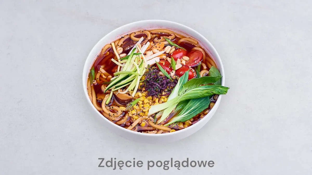 Ramen tajski z krewetkami