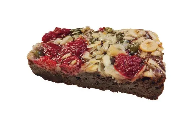 Brownie z malinami