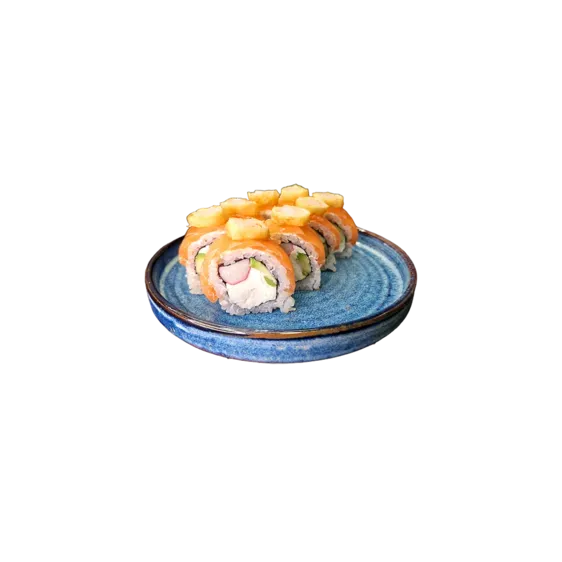 Phila z surimi w łososiu i krewetce w tempurze 8 szt.
