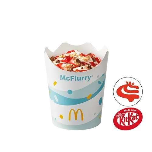 McFlurry® o smaku waniliowym KitKat® z polewą truskawkową