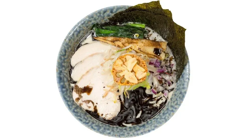 Black garlic tori paitan