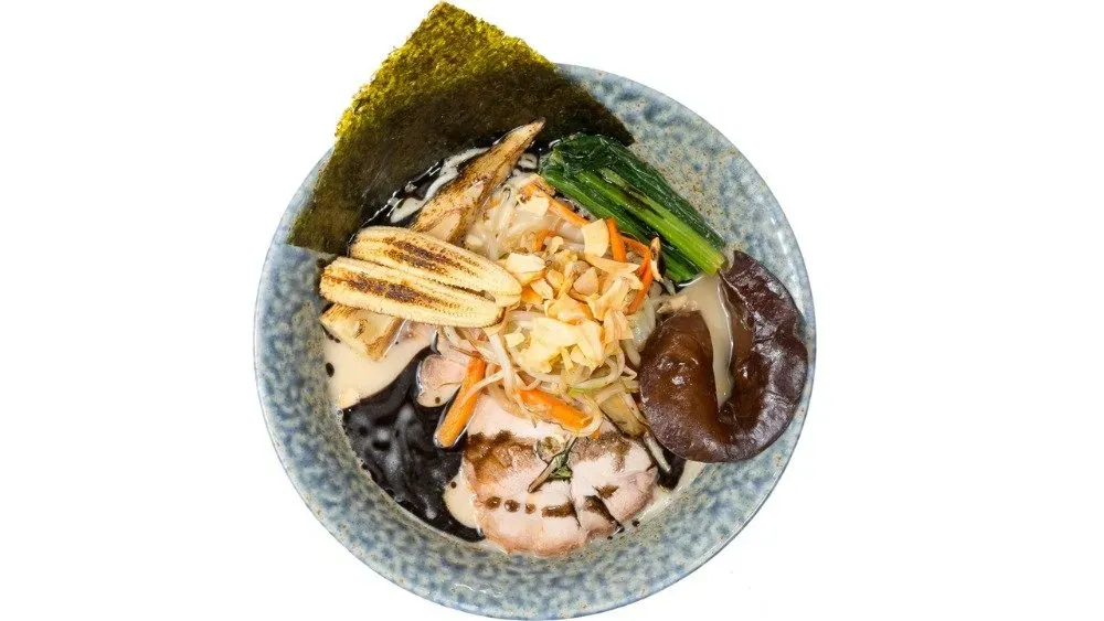 Miso black garlic tori paitan