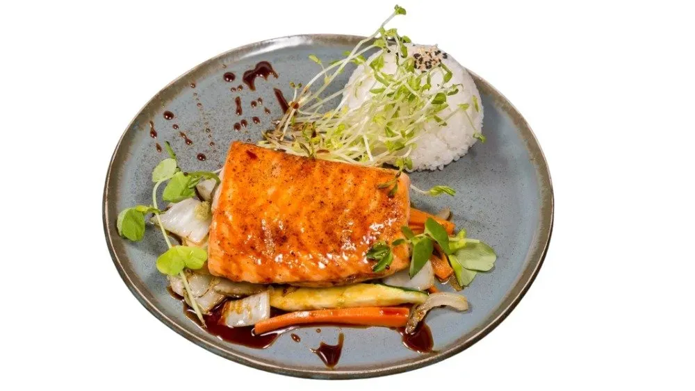 Łosoś teriyaki