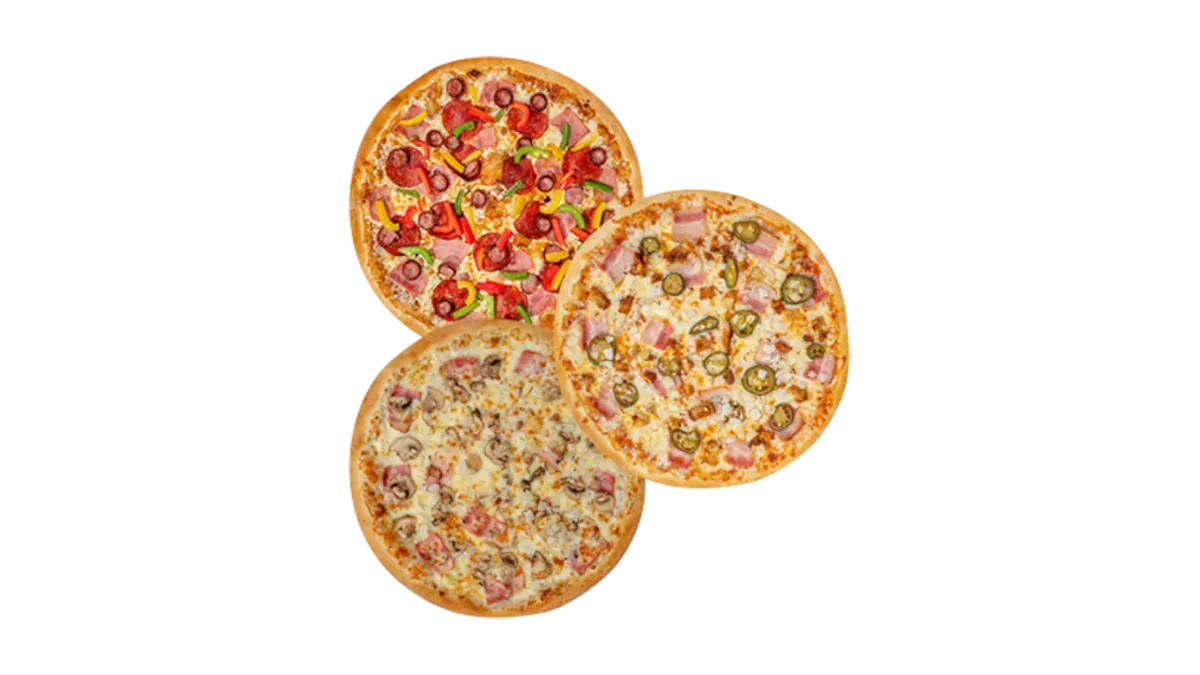 SUPER TRIO Premium: 3 x Pizza duża