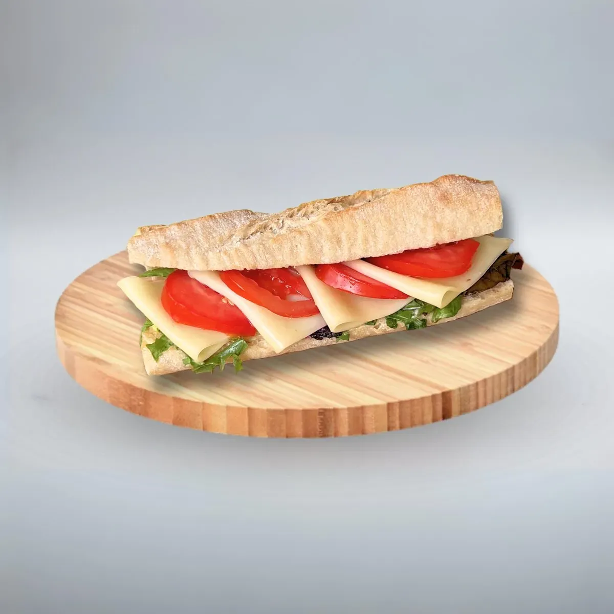 Bagietka z serem  Gouda i pomidorem