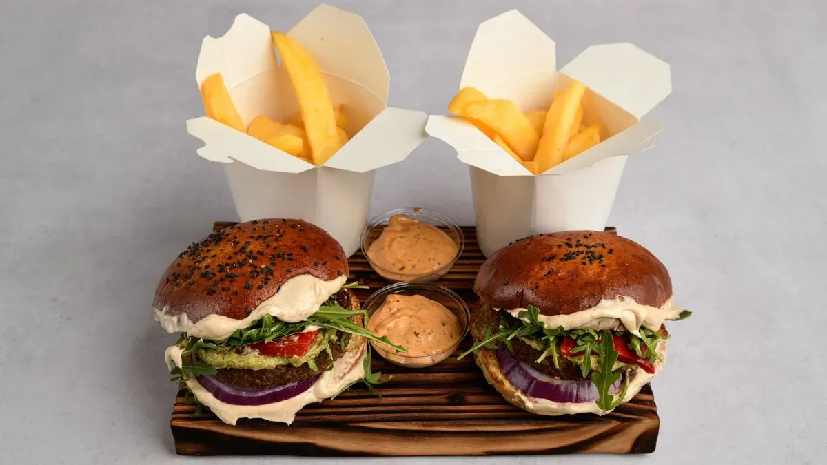 2x smashburger, 2x chrupiące frytki
