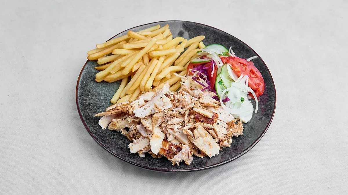 Kebab na talerzu XL z mieszanym mięsem