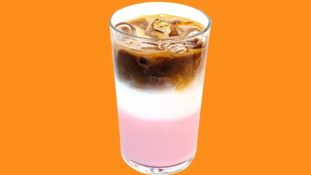 Pink ice latte